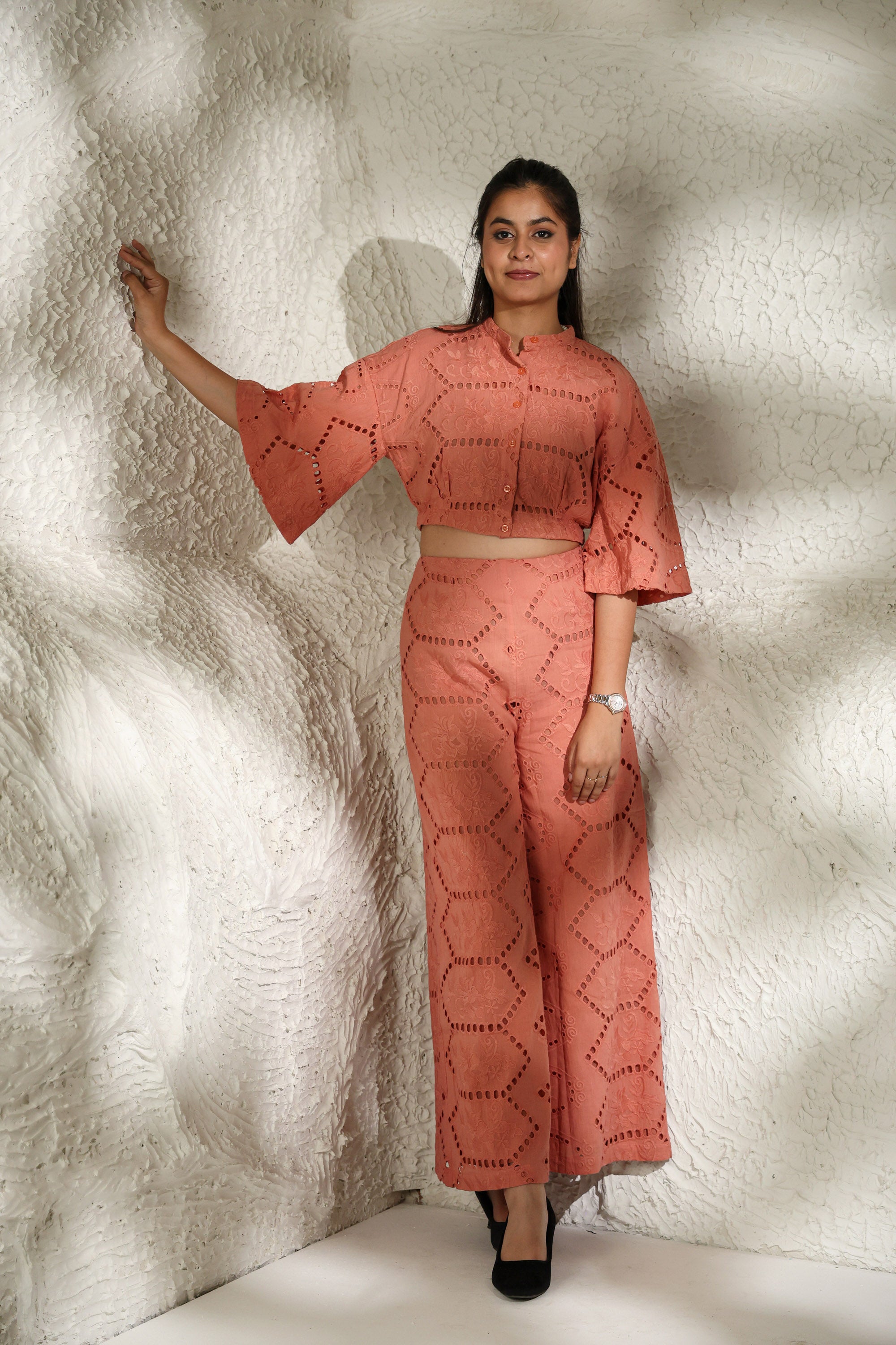 Rust Cotton Hakoba Co-Ord Set