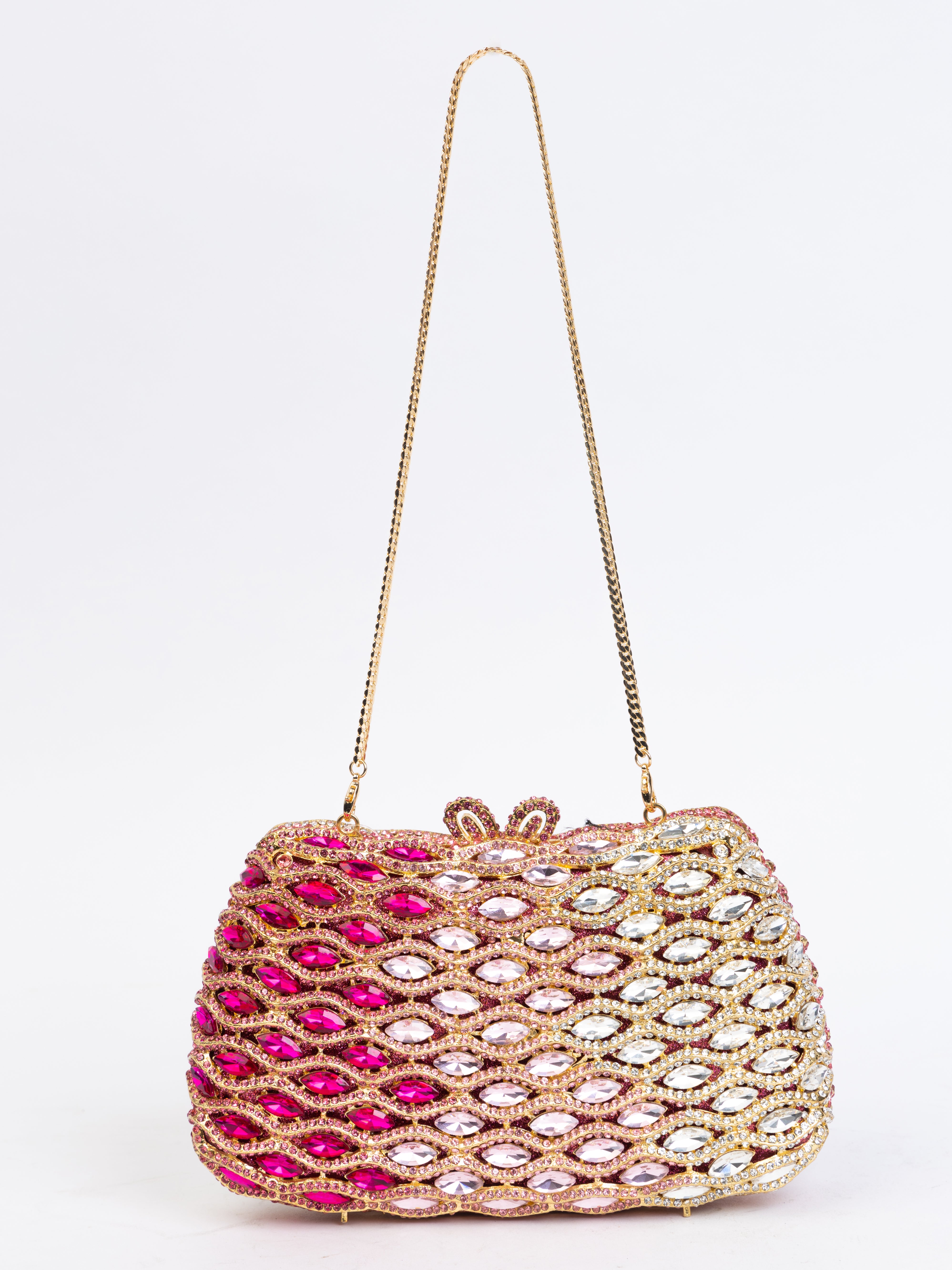 Pink & Gold Metallic Clutch