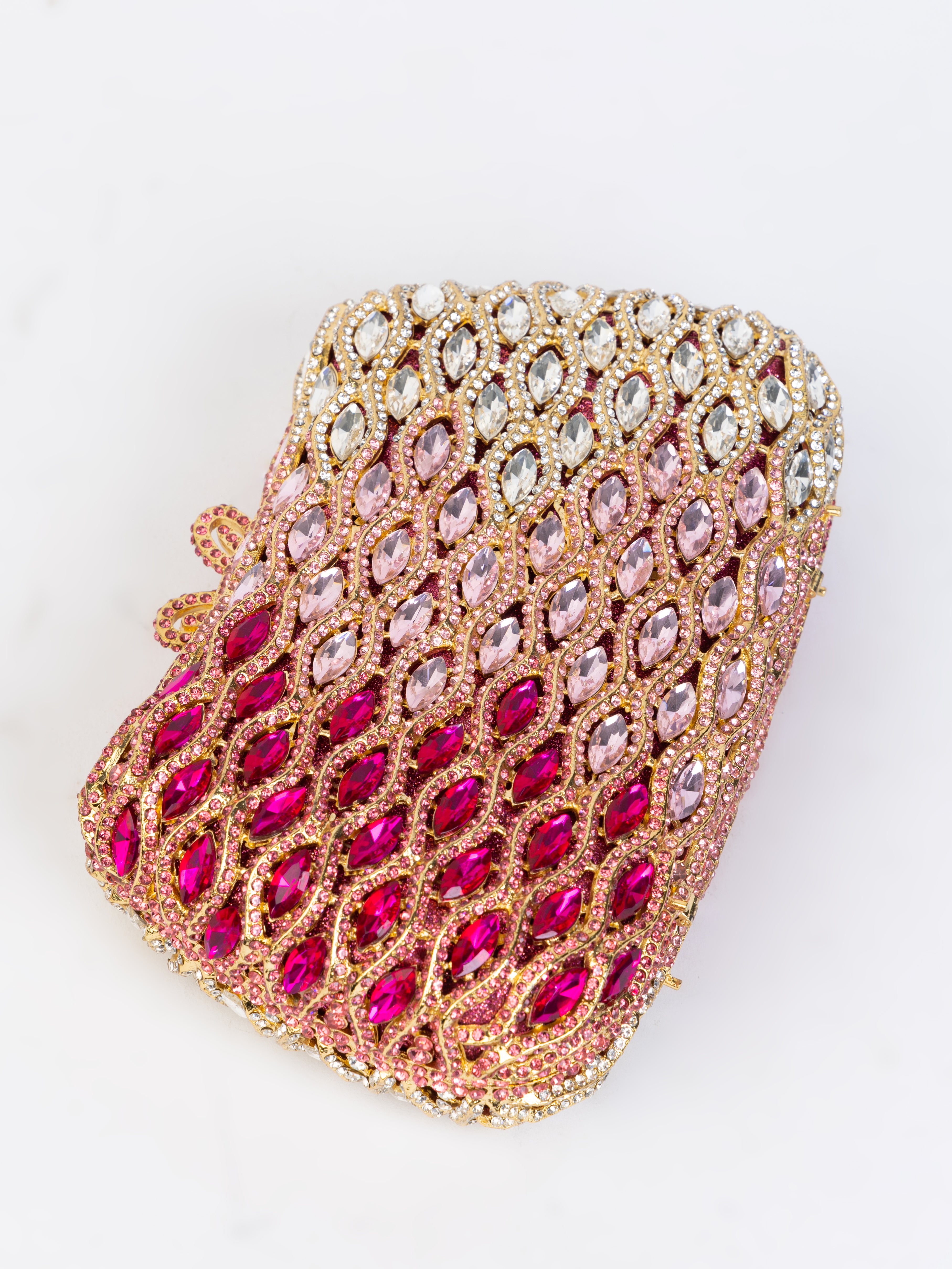 Pink & Gold Metallic Clutch