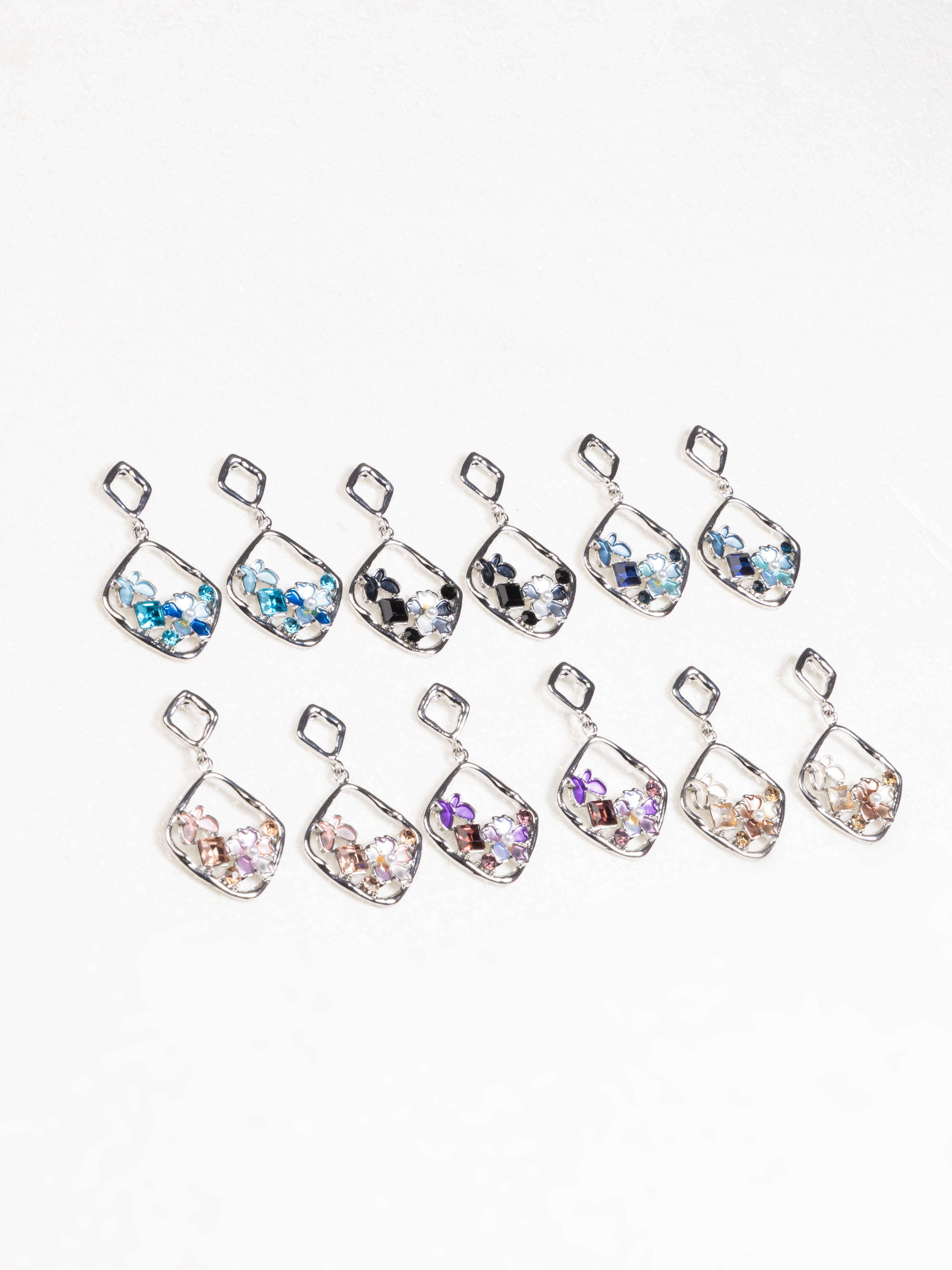 Multicolor Crystal Dangle Earrings