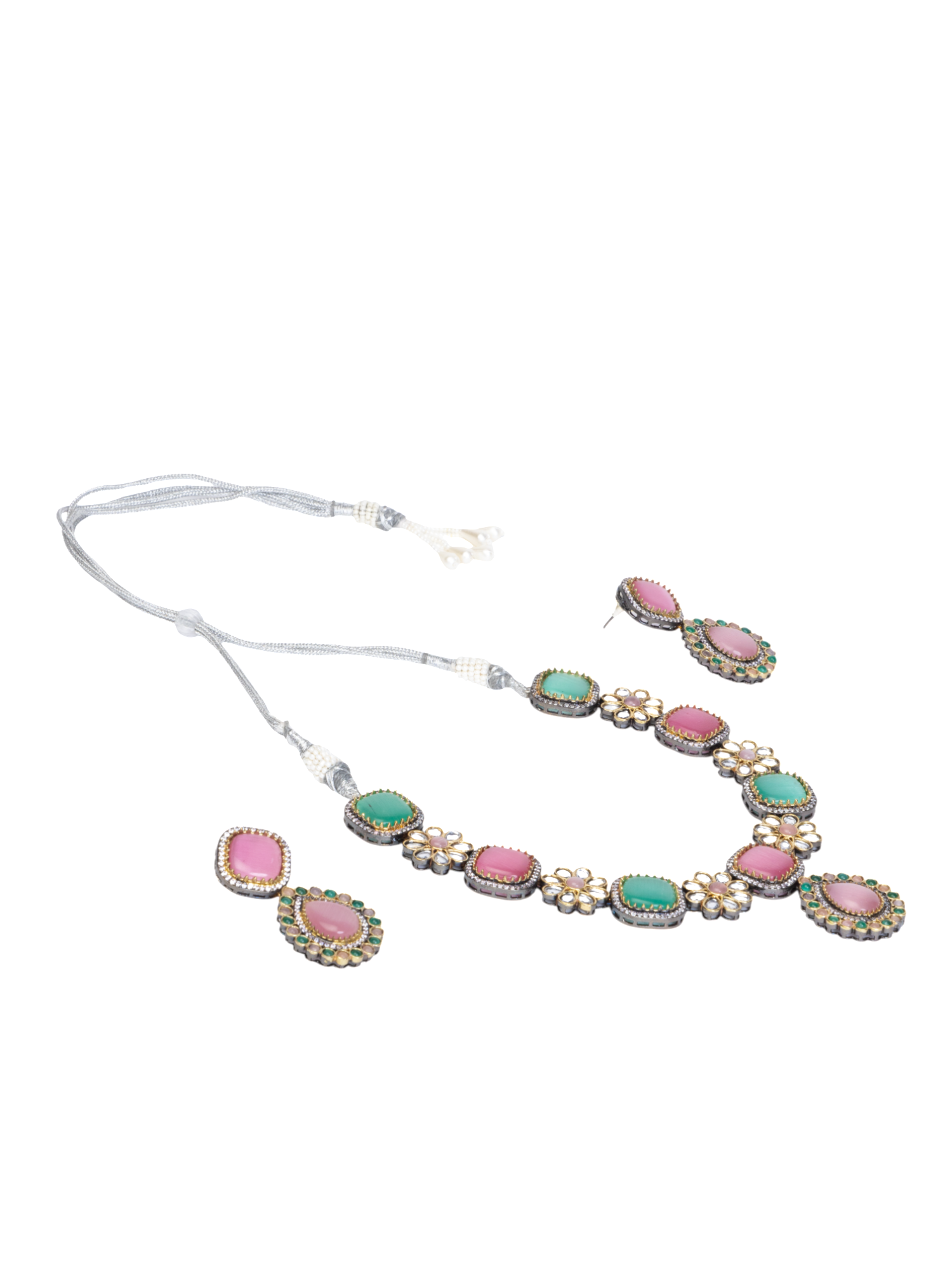 Mint Green & Pink Choker Set