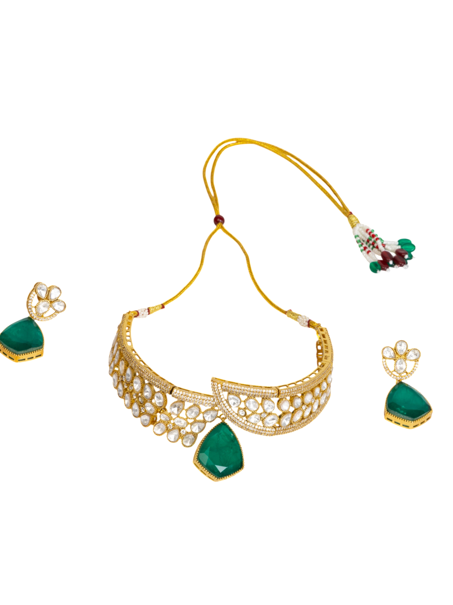 Green Kundan Choker Set
