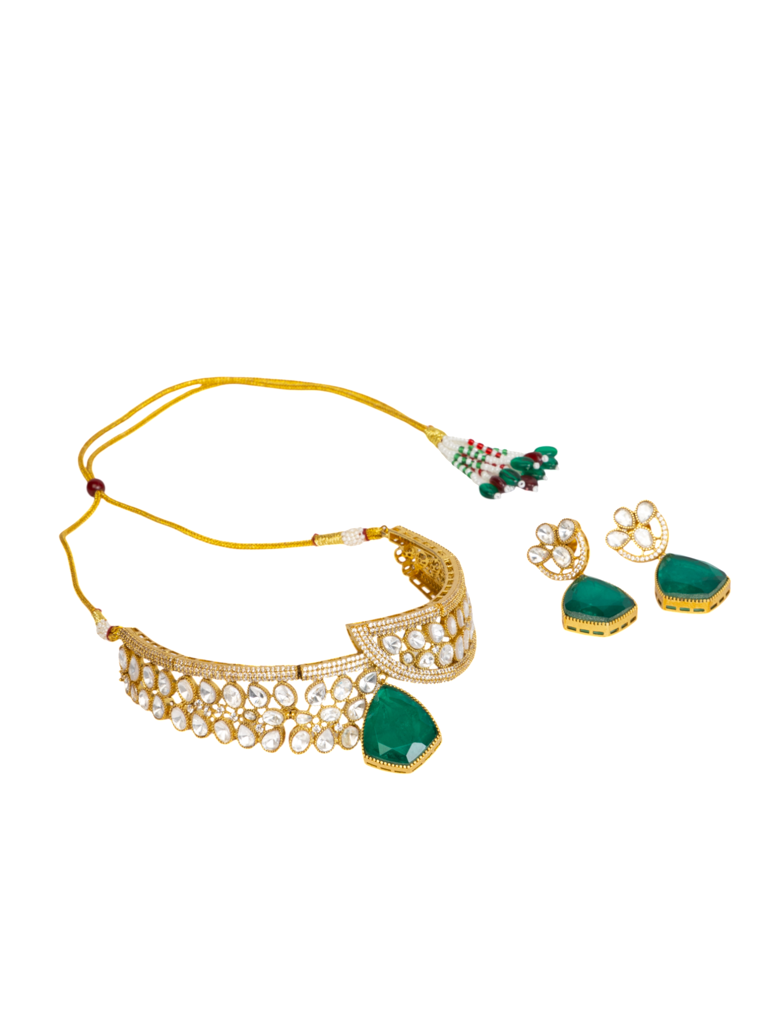 Green Kundan Choker Set