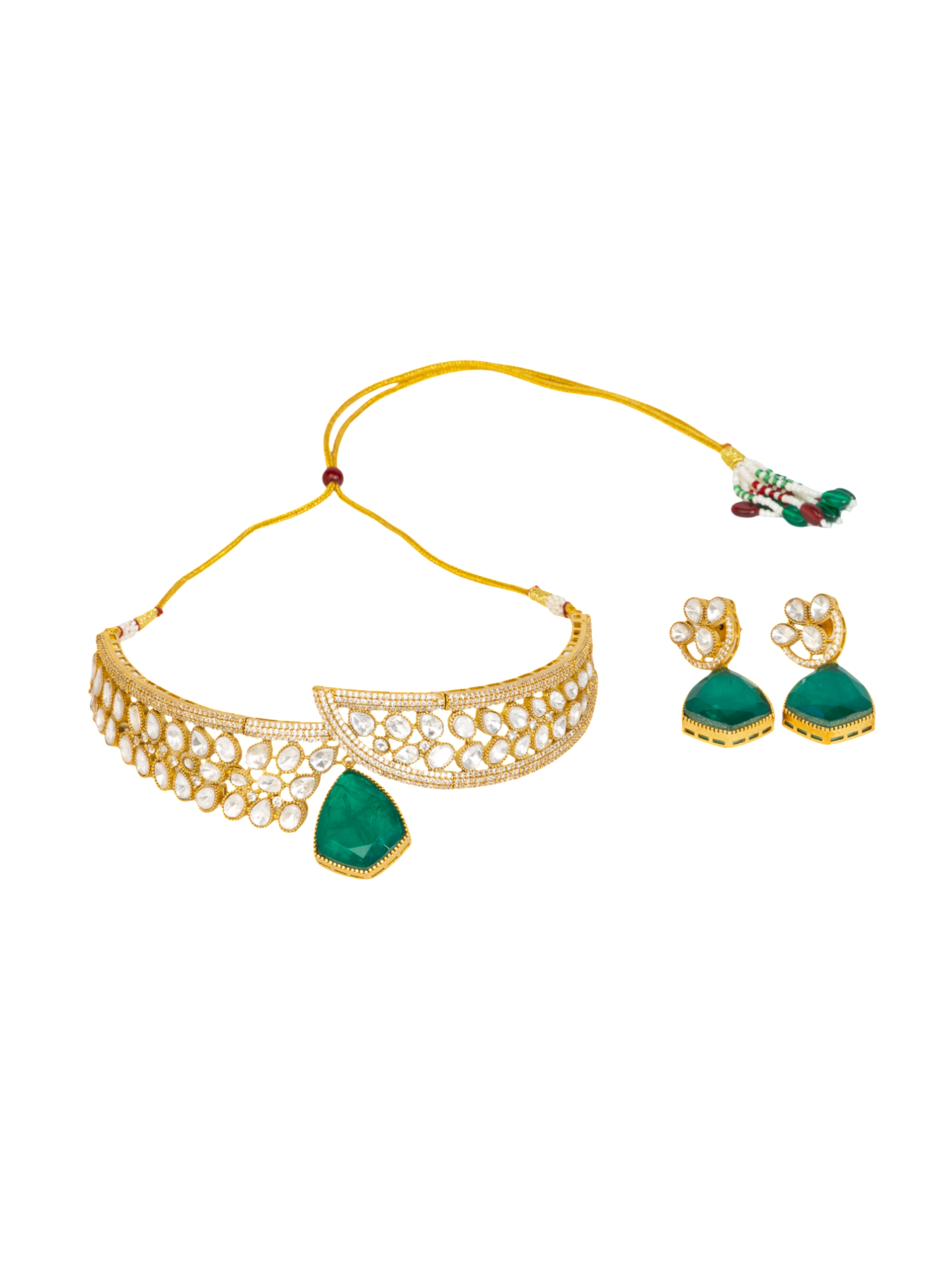 Green Kundan Choker Set